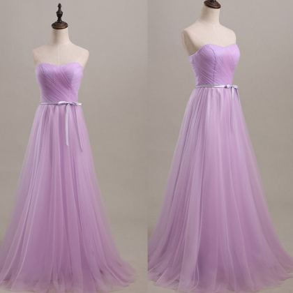 Sweetheart Tulle Prom Dress,long Prom Dresses,prom..