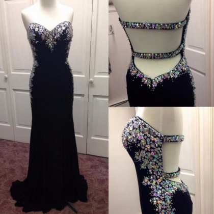 Sweetheart Backless Prom Dresses, Sexy Prom Dress,..