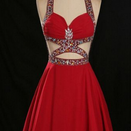 2016 Sexy Red Homecoming Dresses, Backless Prom..