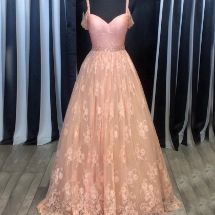 Charming Prom Dress,lace Prom Dress,a-line Prom..