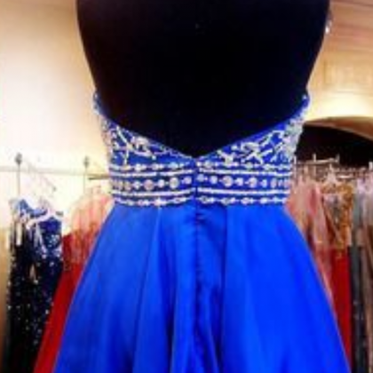 Luxury Royal Blue Homecoming Dress,sexy Backless..