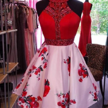 Red Prom Dresses, Homecoming Dresses A-line, Short..
