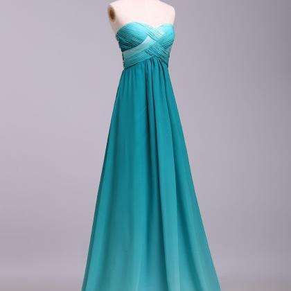 A Line Blue Open Back Prom Dresses,sequins Chiffon..