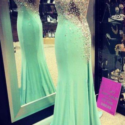 One Shoulder Prom Dress,beading Crystal Prom..