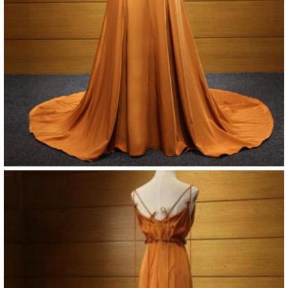 Sexy Evening Dress,orange Party Dress, Prom Dress,..