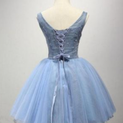 Light Blue Homecoming Dresses, Short Party Dresses..