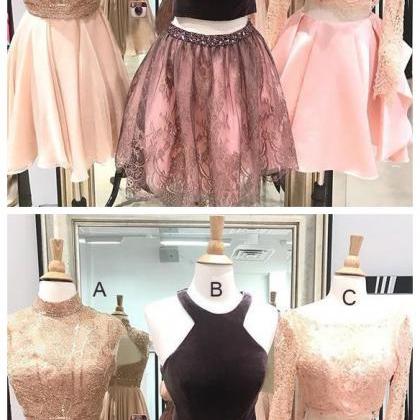 Fashion Lux Mismatched Homecoming Dresses,blush..