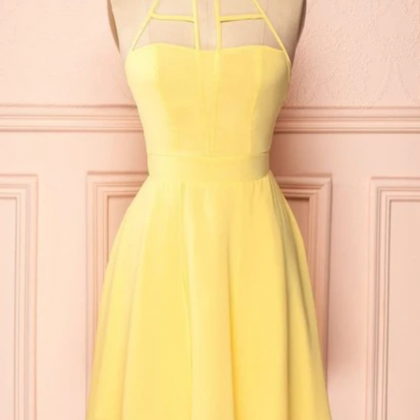 Homecoming Dresses Yellow Short Party Dress