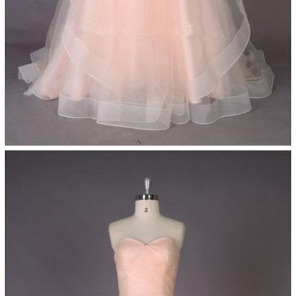 Sweetheart Long Prom Dress,lovely Light Pink..