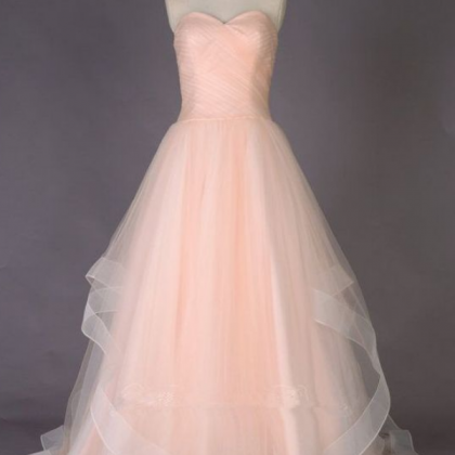 Sweetheart Long Prom Dress,lovely Light Pink..