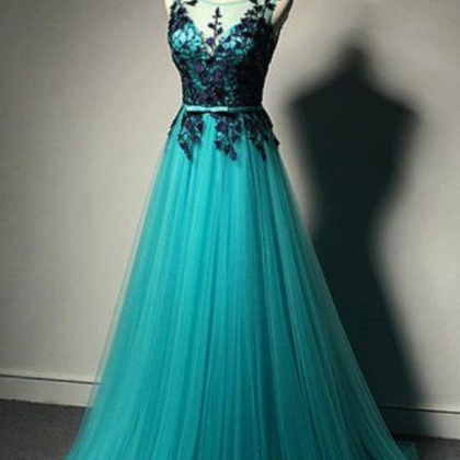 Fashion, Blue Tulle Party Dress, Formal Gown,lace..