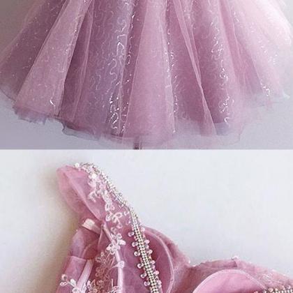 Sleeveless Lilac Homecoming Dresses Prom Party..