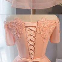 Customized, Enticing Pink ,short Party Homecoming..