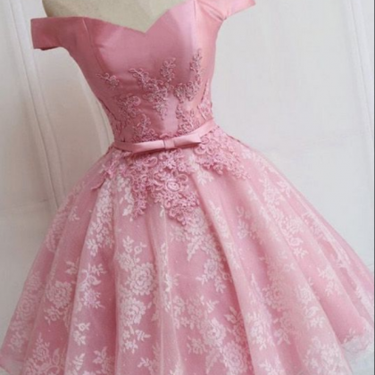 Short, A-line/princess, Prom Dresses, Pink..