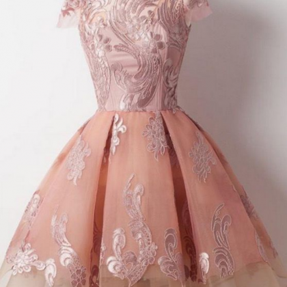 Glorious, Coral ,short Prom Party Dress, With..