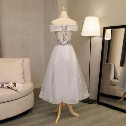 Discount Grey A-line/princess Prom Party Dresses..