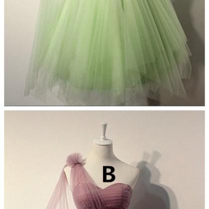 Charming Party Dress,cute Prom Gown,organza Mini..