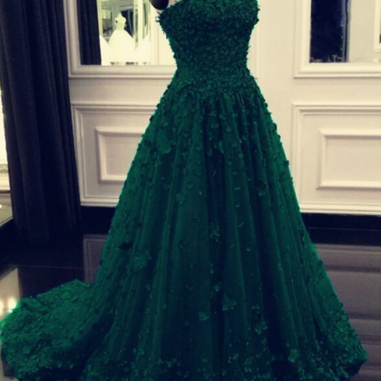 Elegant strapless prom lace dresses..