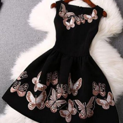 casual Dress,Sexy butterfly digital..