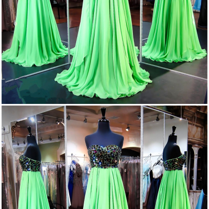 Prom Dress,modest Prom Dress,green Prom..
