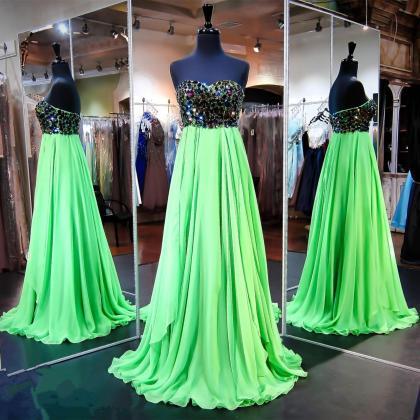 Prom Dress,modest Prom Dress,green Prom..