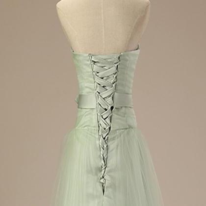 Bridesmaid Dress Light Green Long Evening Dress..