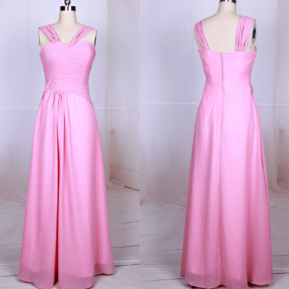 Pink Prom Dresses,prom Dress,simple Prom..