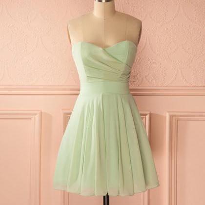 Short Prom Dress, Short Prom Gowns,sage Green Prom..