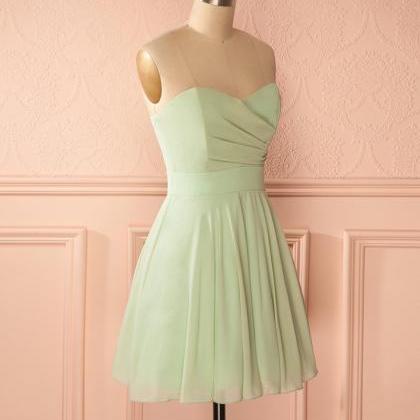 Short Prom Dress, Short Prom Gowns,sage Green Prom..