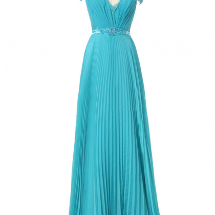 2016 Blue Prom Dresses,long Elegant Prom..