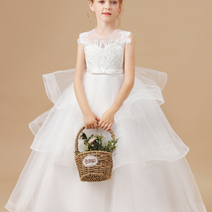 Flower Girl Dresses, Girls White Wedding Children..