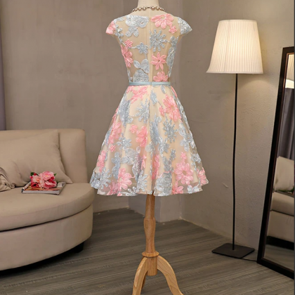 Lace Short Prom Dress, Lace Homecoming Dress