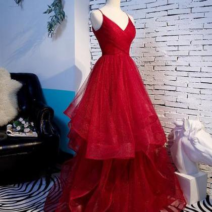 Real Photos Prom Dress Ball Gown Spaghetti..