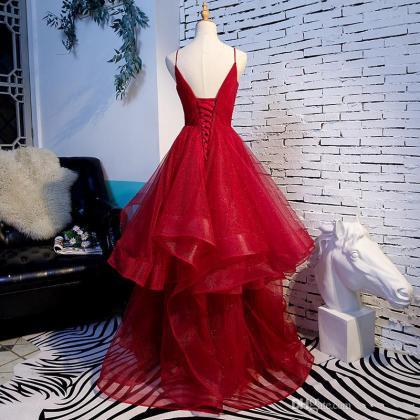 Real Photos Prom Dress Ball Gown Spaghetti..