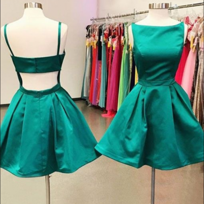 Vintage Homecoming Dresses,green Short Homecoming..