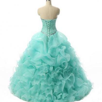Mint Blue Quinceanera Dresses 2021 Ball Gown With..