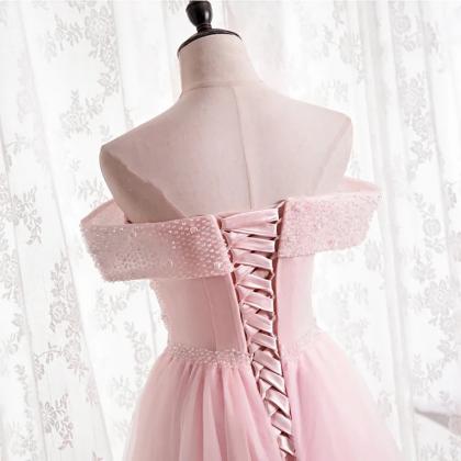 ! Prom Dress Decorated With Pearls For Women,..