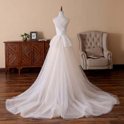 Prom Dresses Tulle Prom Dress Long White Bridal..
