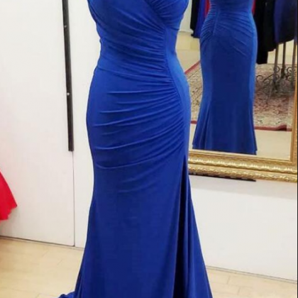 Sexy Long Prom Dress,royal Blue Prom Dresses Split..