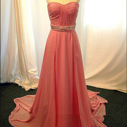 Chiffon Prom Dresses,strapless Prom Dress,modest..