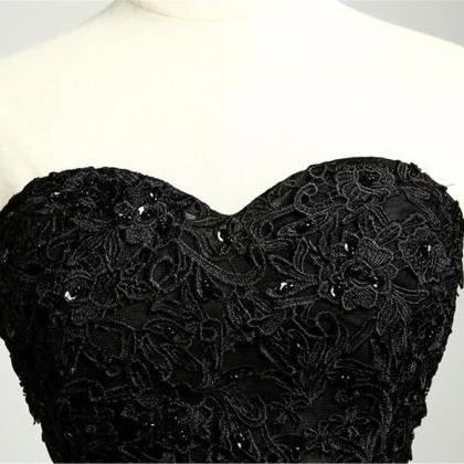 Prom Dresses Vintage Black Wedding Dress Lace..