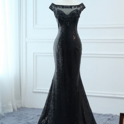 Prom Dresses Black Sequin Prom Dresses Long..