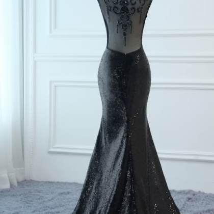 Prom Dresses Black Sequin Prom Dresses Long..