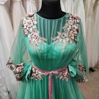 Prom Dresses Tulle Lace Dress, Princess Simple..