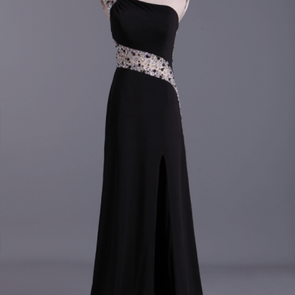 Prom Dresses A Line One Shoulder With Slit And..
