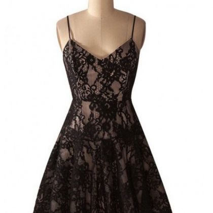 Homecoming Dresses With Lace, Sexy Lace Short..