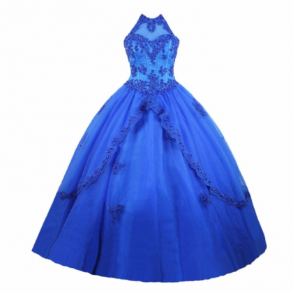 Charming Ball Gown Prom Dress, Tulle Beaded..