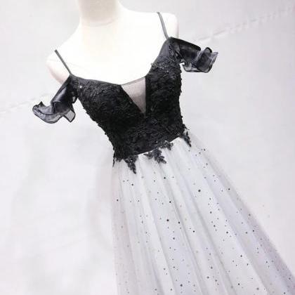 Prom Dresses Tulle Long Prom Dress, Off Shoulder..