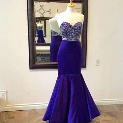 Prom Dress,royal Blue Prom Dress,mermaid Prom..