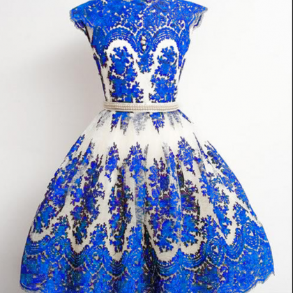 Blue Short Prom Dress, Short Prom Dresses,2016..